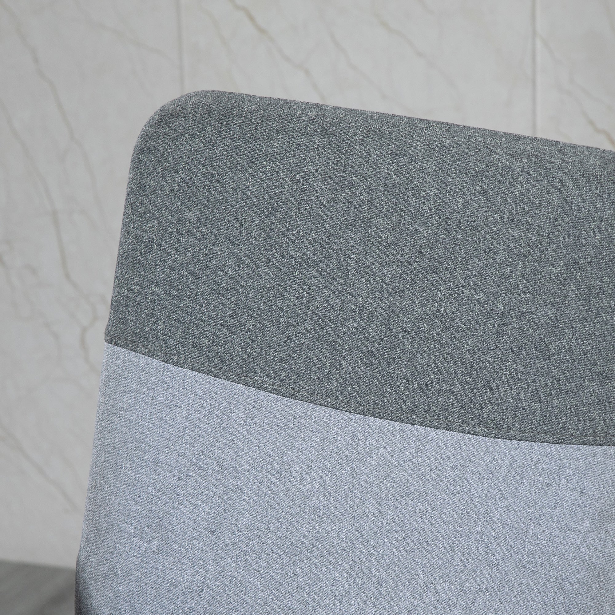 Office Chair Linen Fabric Swivel Computer Desk Chair Home Study Adjustable Chair with Wheels, Grey