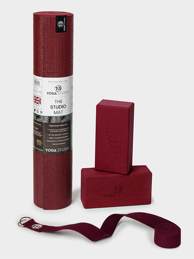 Yoga Studio Oeko-Tex Starter Yoga Set Raspberry