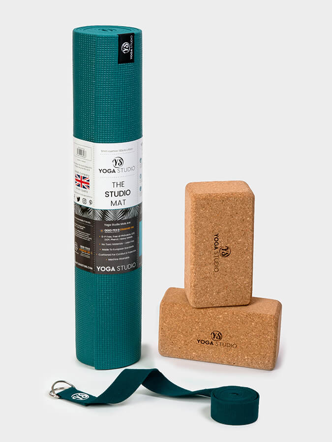 Yoga Studio Oeko-Tex Starter Cork Yoga Set Teal