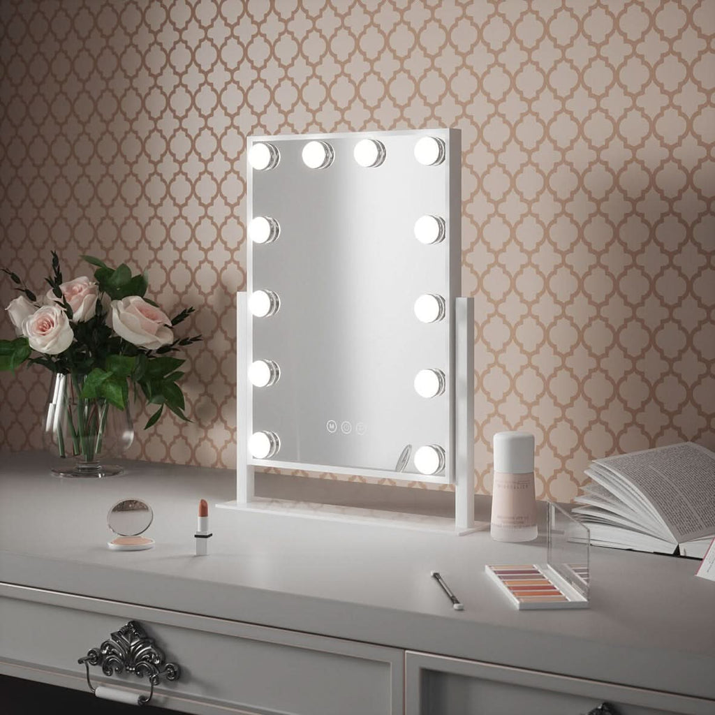 Vanity Face Mirror White 47x37cm
