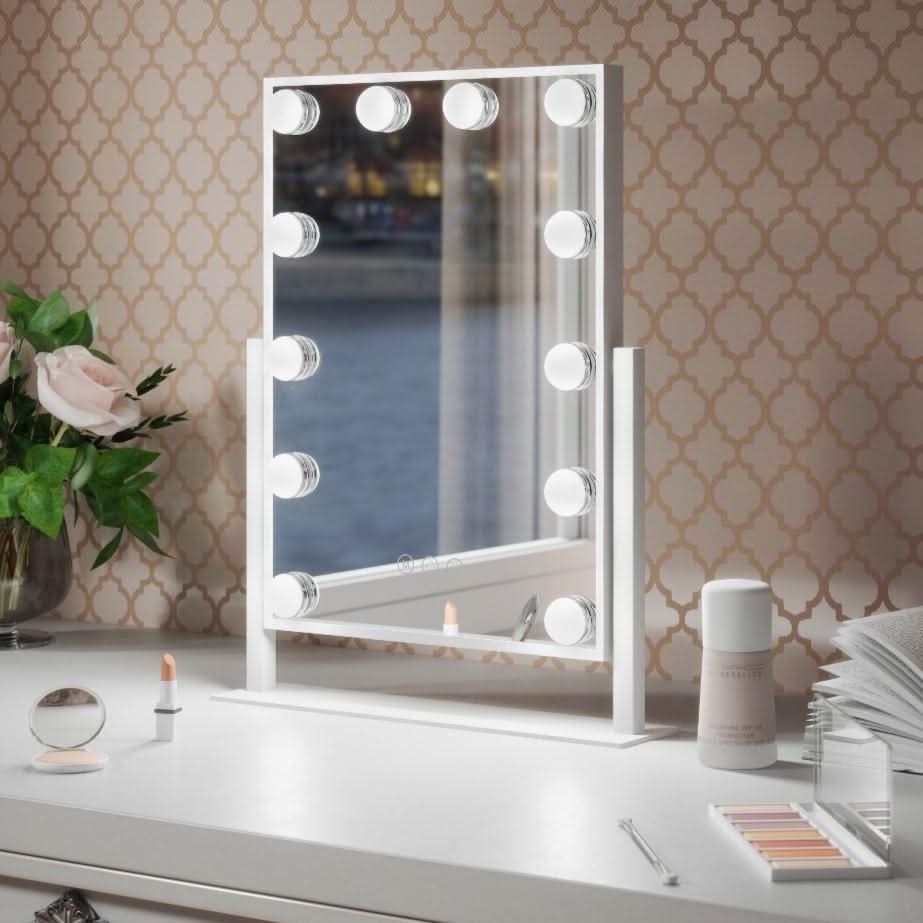 Vanity Face Mirror White 47x37cm