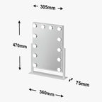 Vanity Face Mirror White 47x37cm