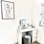 Vanity Face Mirror White 47x37cm