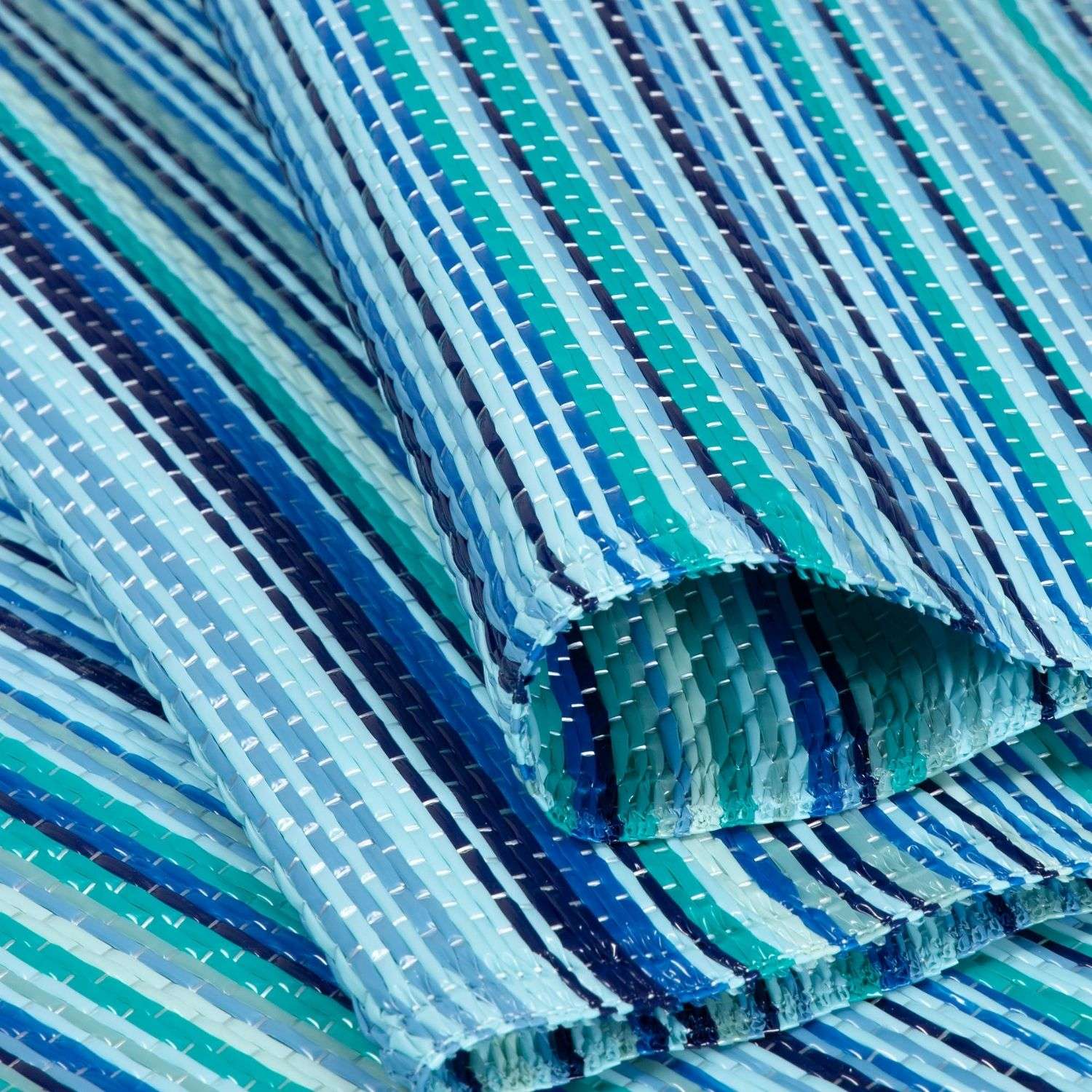 Rainbow Outdoor Rug Blue