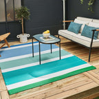 Rainbow Outdoor Rug Blue
