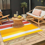 Rainbow Outdoor Rug Yellow