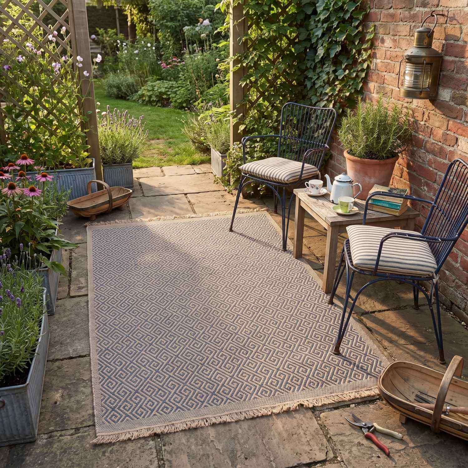 Nature Outdoor Rug Blue