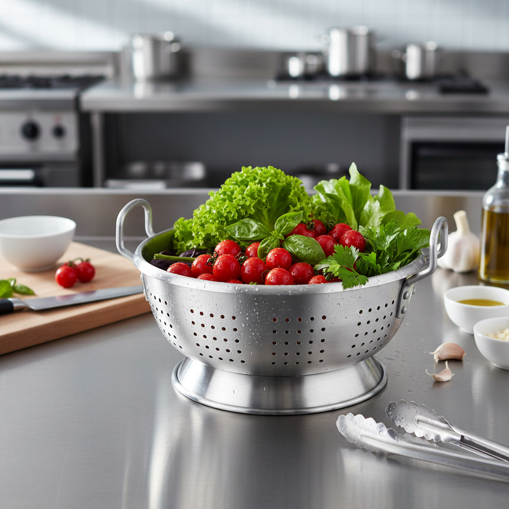 Heavy Duty Aluminium Colander with Handle 15.1Ltr