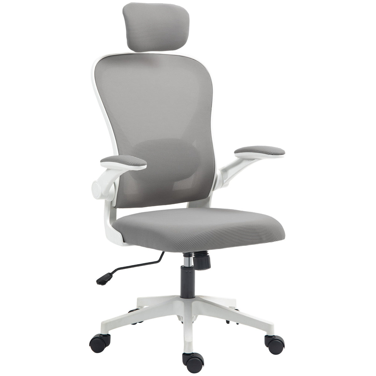Executive Mesh Office Chair with Headrest, Lumbar Support Grey