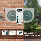Retractable Hose Reel Wall Mounted with Lock, Grey