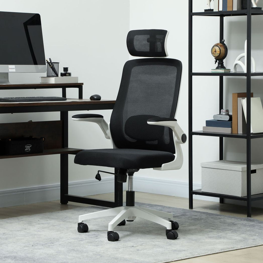 Mesh Office Chair with Headrest, Lumbar Support - Executive
