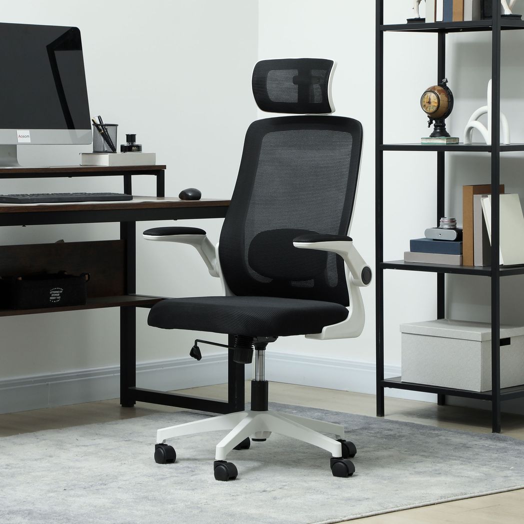 Mesh Office Chair with Headrest, Lumbar Support - Executive