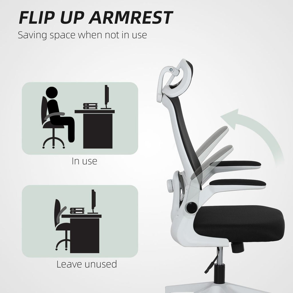 Mesh Office Chair with Headrest, Lumbar Support - Executive