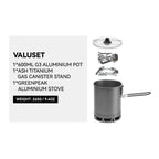 FireMaple Petrel G3 Cooking set (Ultralight) with Greenpeak stove
