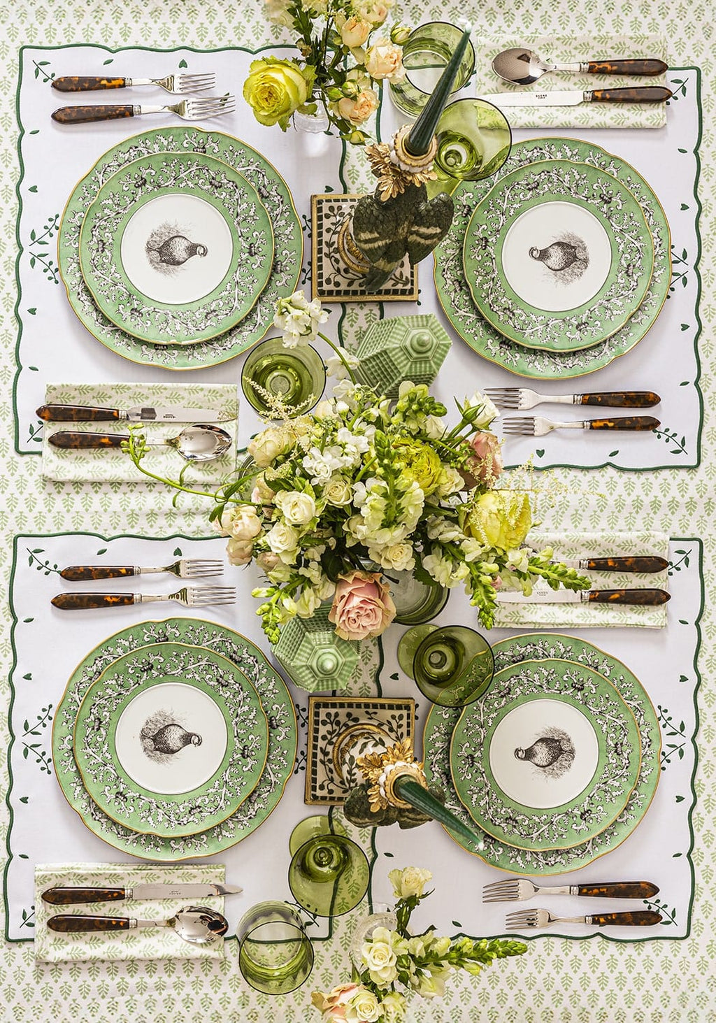Pheasant Fancy Dessert Plates - Set of 4