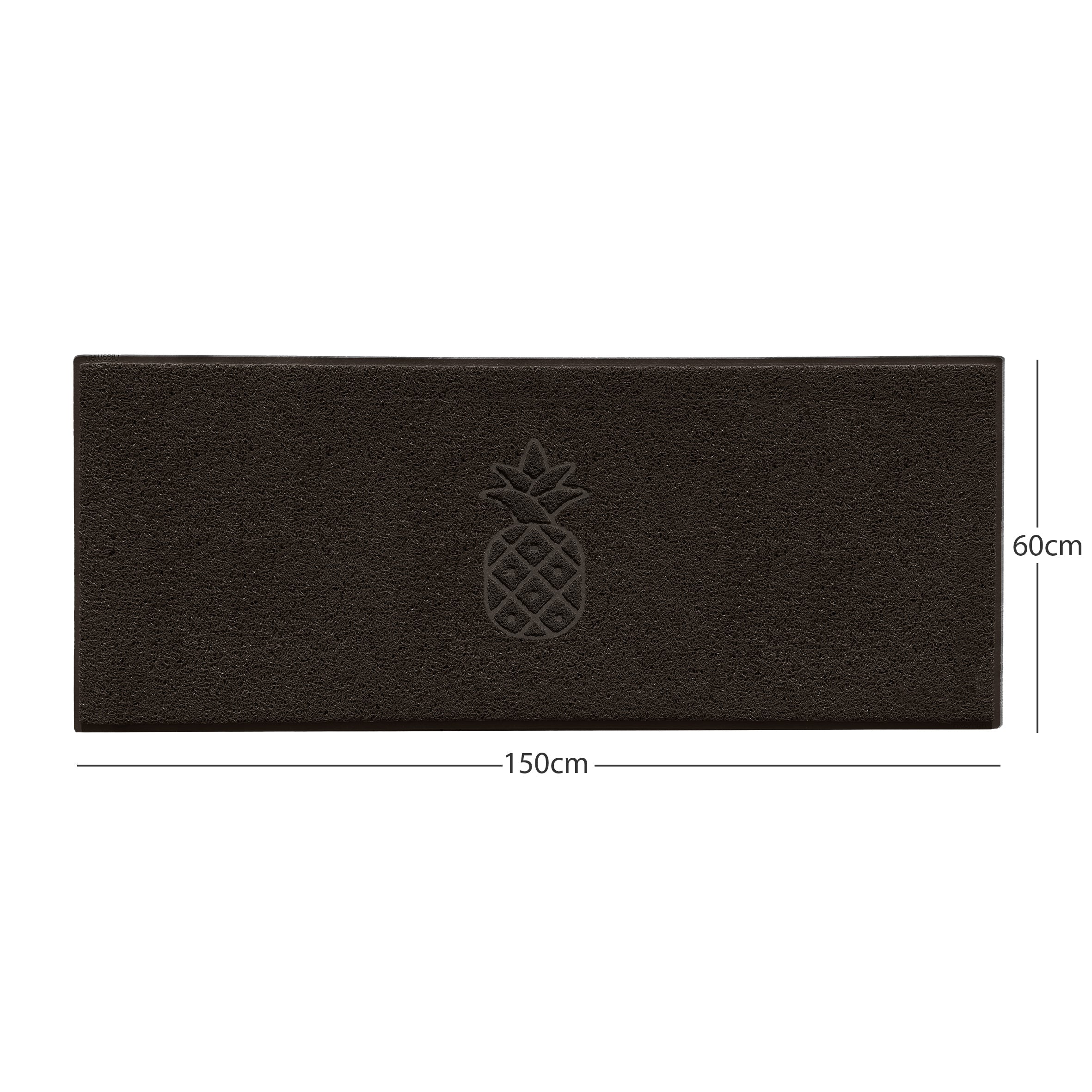 Pineapple Embossed Spaghetti Doormat Brown 150cm x 60cm Yes (Suitable for Indoors)