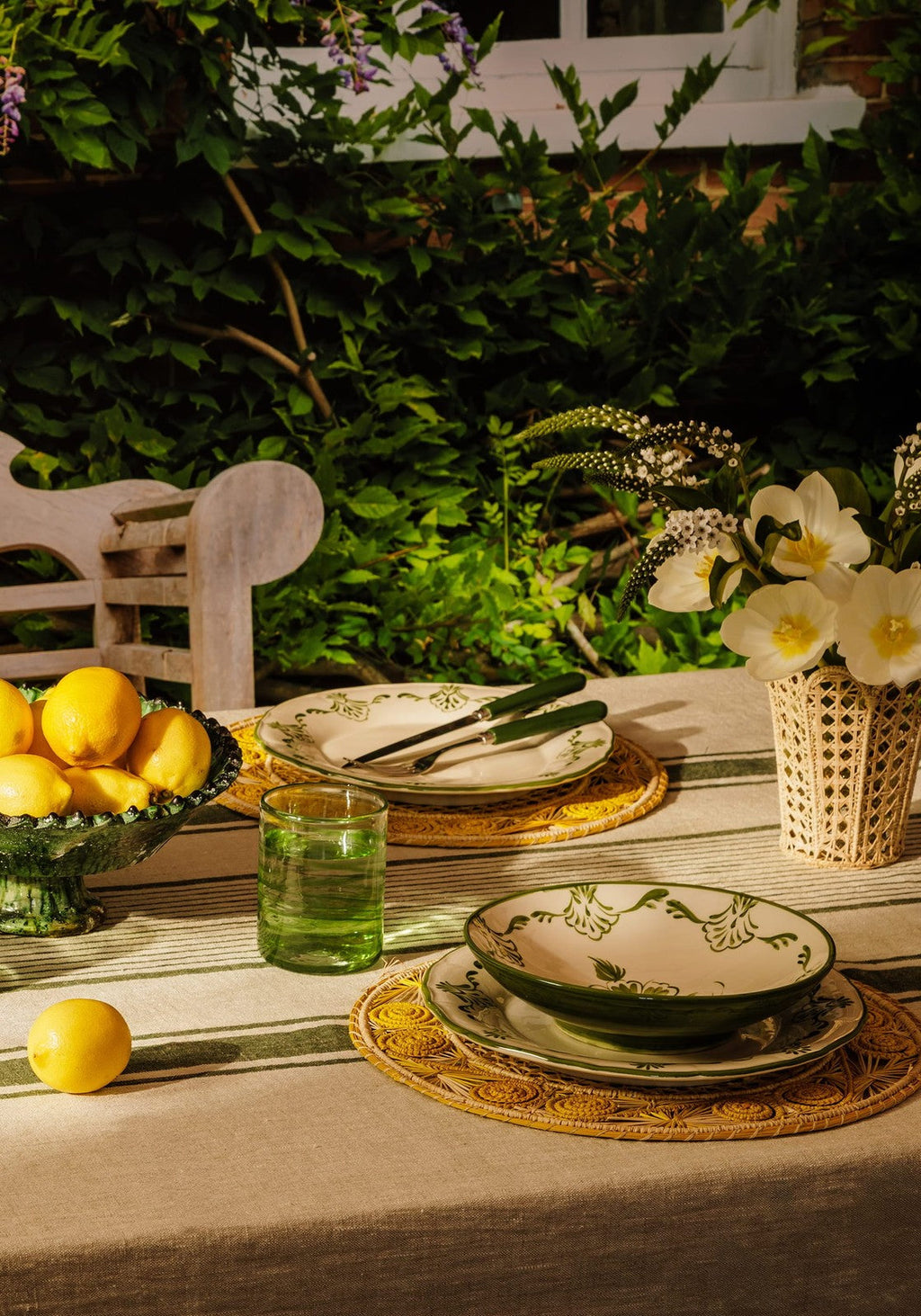 Atlántico Iraca Woven Placemats, Yellow Set of 4