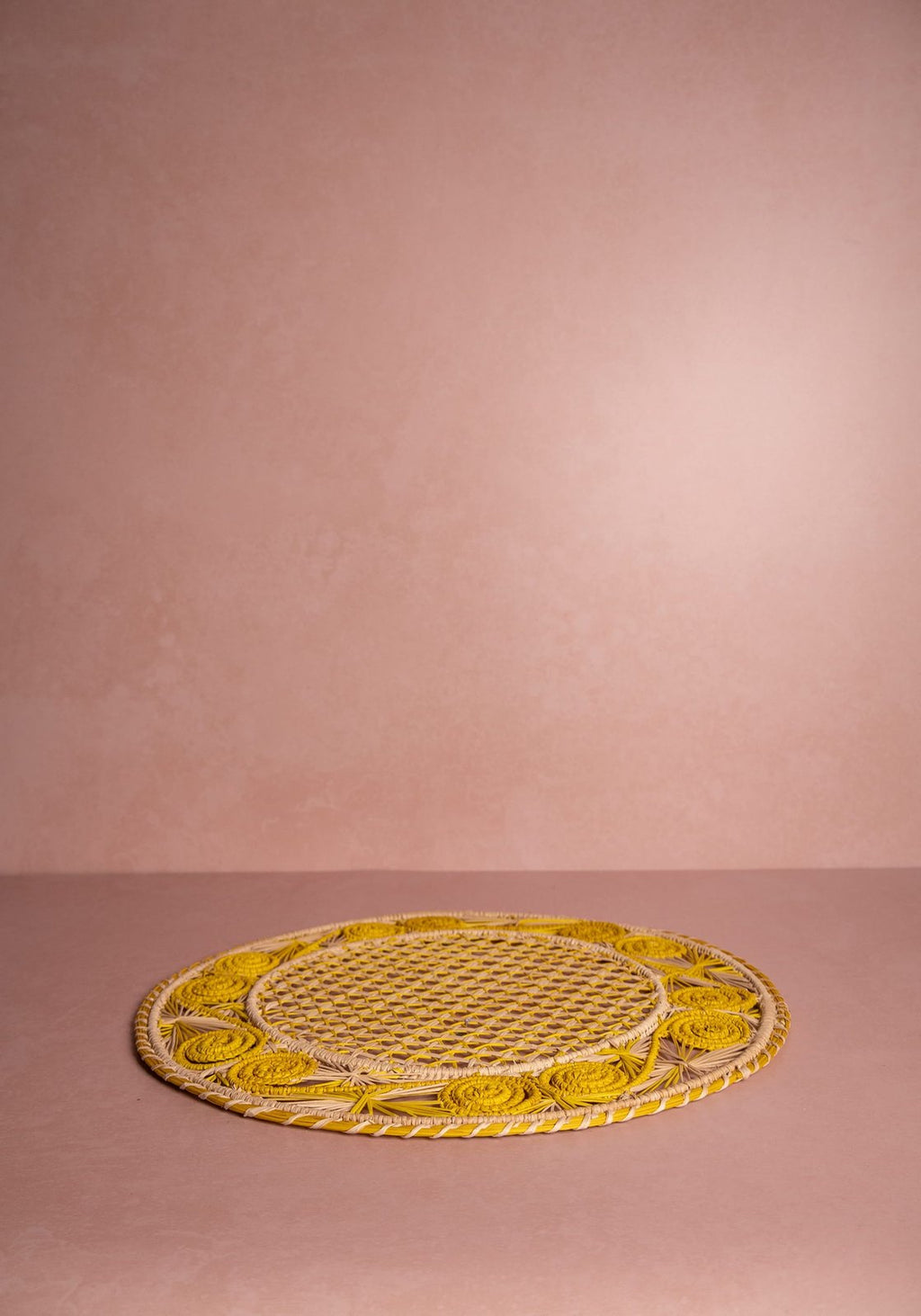 Atlántico Iraca Woven Placemats, Yellow Set of 4