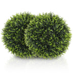 Set of 2 Artificial Plant Topiary Balls, Faux Plants for Decor, Green