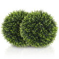 Set of 2 Artificial Plant Topiary Balls, Faux Plants for Decor, Green