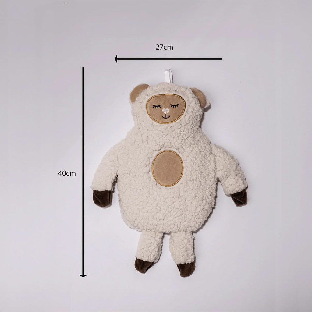1L Sheep Hot Water Bottle with Soft Plush Cover 40cm