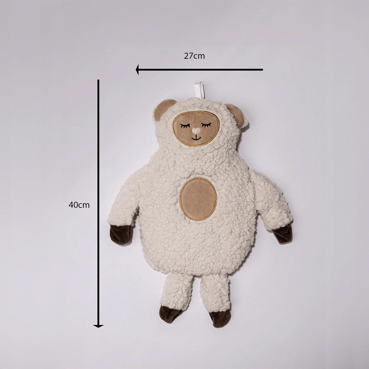 1L Sheep Hot Water Bottle with Soft Plush Cover 40cm