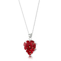 Poppy Heart Pendant Necklace Sterling Silver
