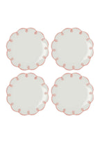 Pretty in Pink Scalloped Side Plates - Set of 4