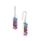 Purple Haze Vertical Bar Drop Earrings Sterling silver
