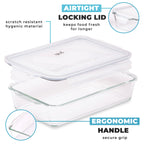 2.2L Borosilicate Glass Lasagne Dish with Lid