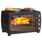36L Countertop Toaster Oven with 2 Hot Plates, Grill, Roast, Bake