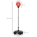 Punching Bag with Stand Boxing Bag Set with Adjustable Height Red