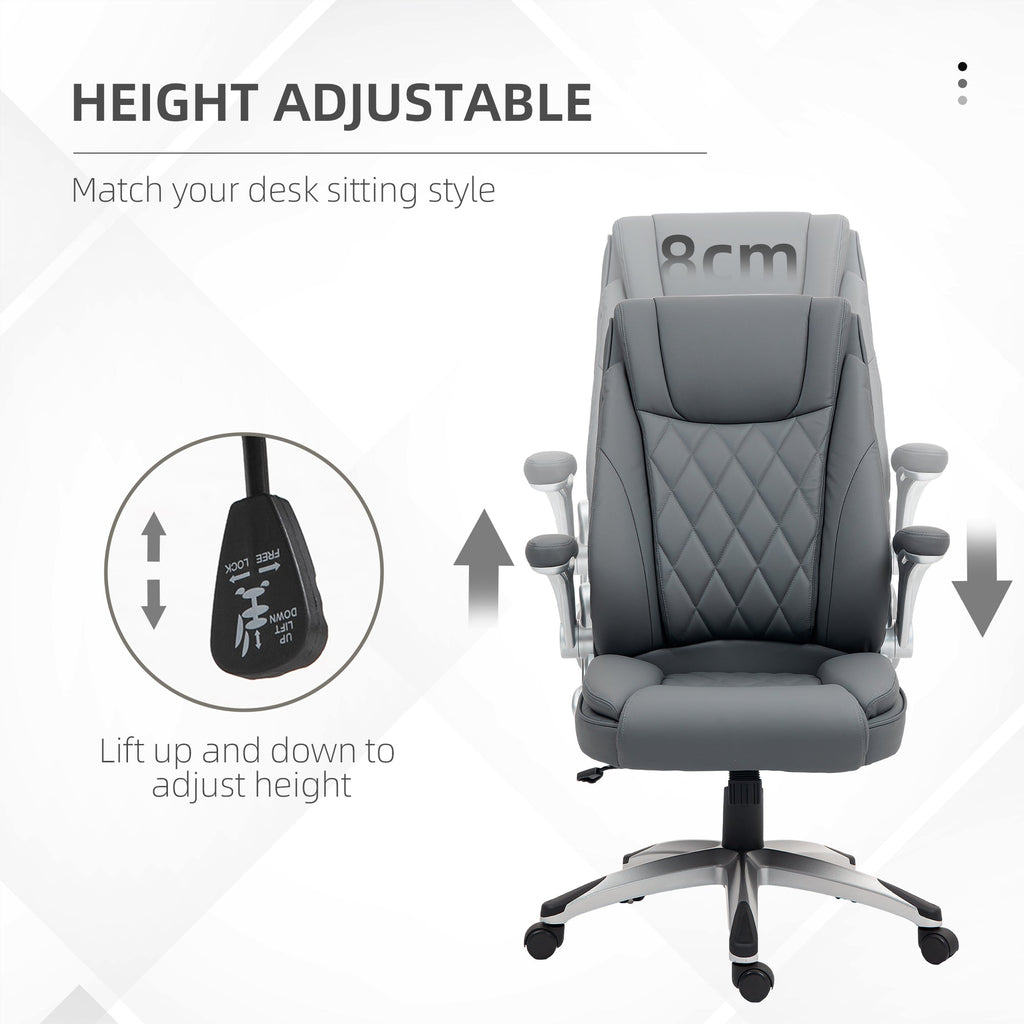 High Back Executive Office Chair Home Swivel Dark Grey
