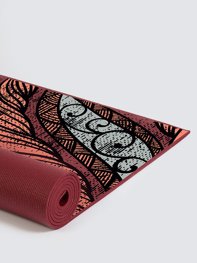 Designed Reversible Sticky Yoga Mat 6mm