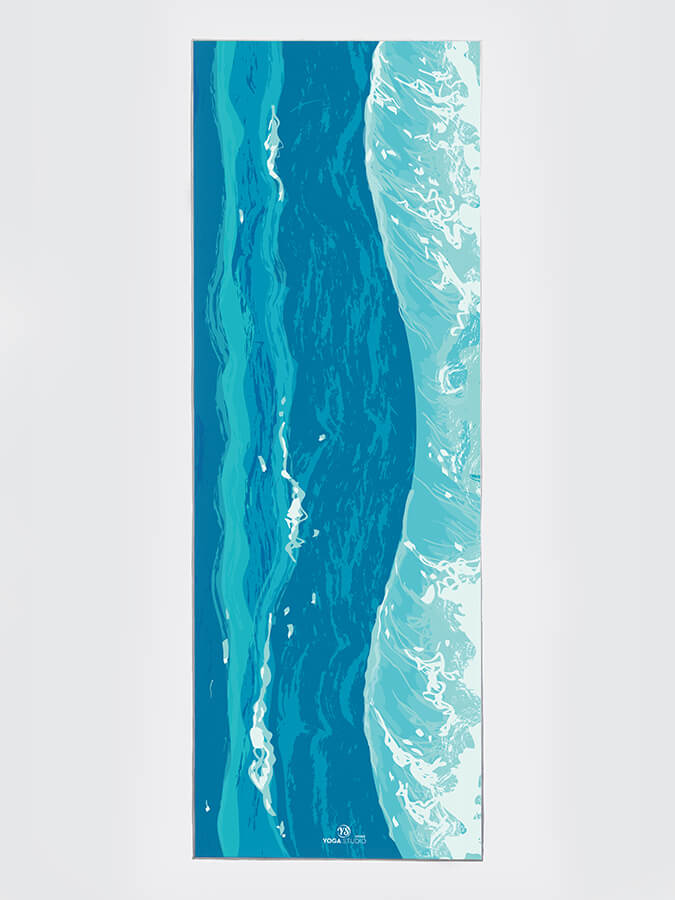 Yoga Studio Designed Yoga Mat Grip Dot Towels Aqua Blue