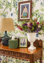 Rattan Tissue Box Cover - Green