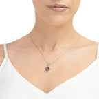 Mixed Flower Round Pendant Necklace - Small