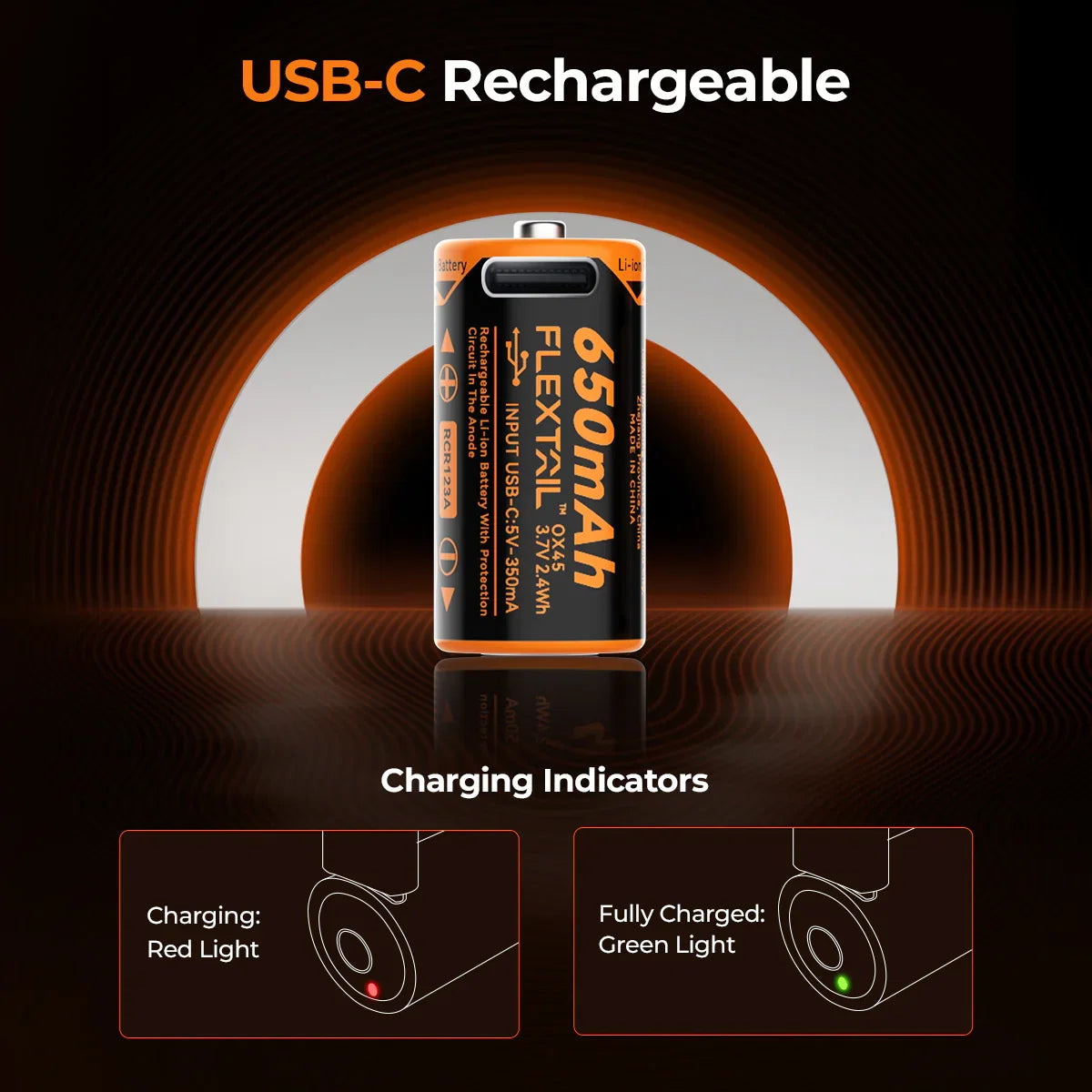 ZERO QUARK BATTERY - High Performance RCR123A Li-ion Battery (900CHT) for Zero pump