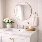 Round Gold Metal Circle Mirror 50cm x 50cm