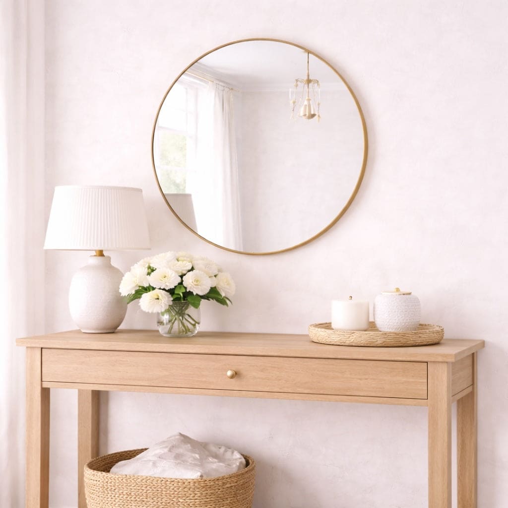 Round Gold Metal Circle Mirror 50cm x 50cm
