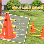 Dog Agility Equipment Set, 3 PCS Adjustable Height Jumping Obstacles