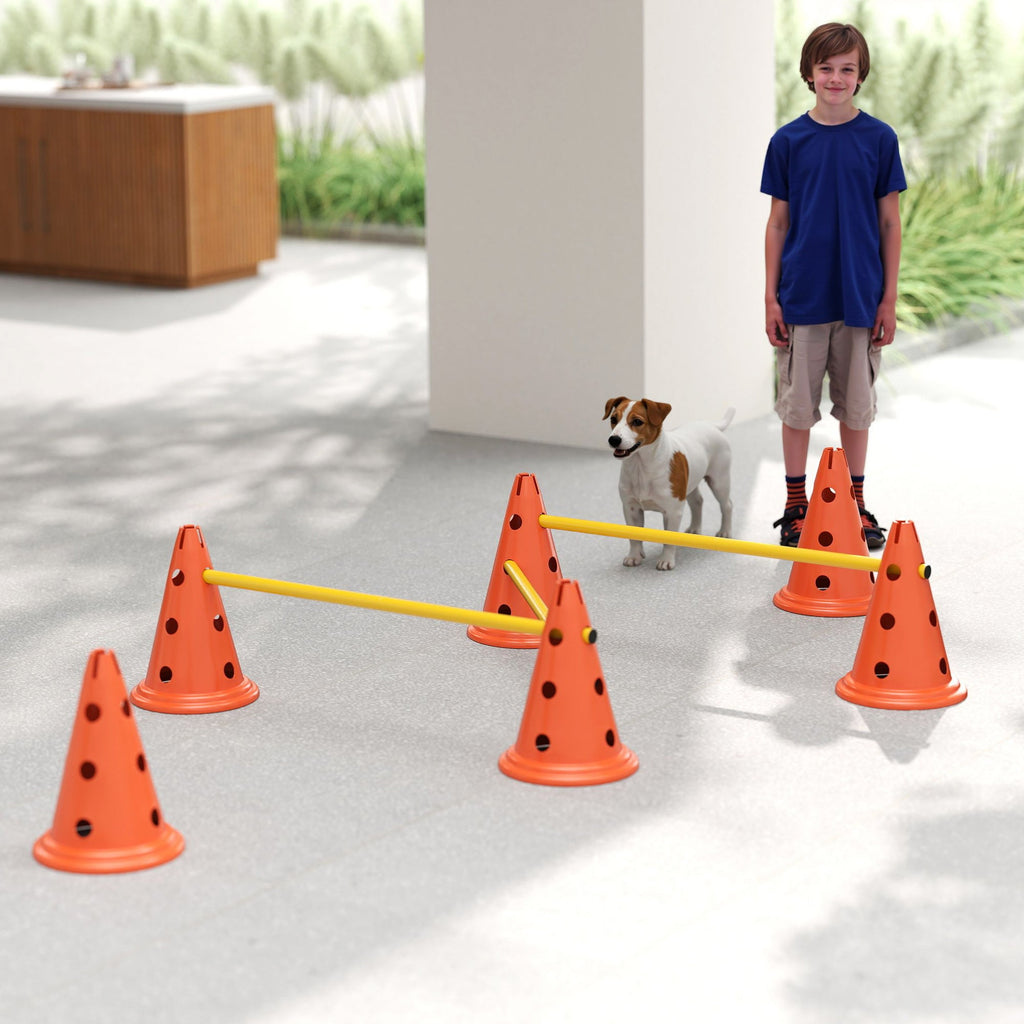 Dog Agility Equipment Set, 3 PCS Adjustable Height Jumping Obstacles