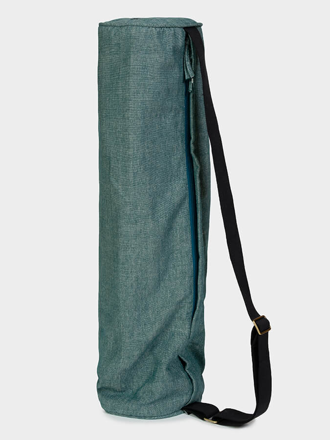 Yoga Studio Organic Cotton Two Toned Yoga Mat Bag Teal