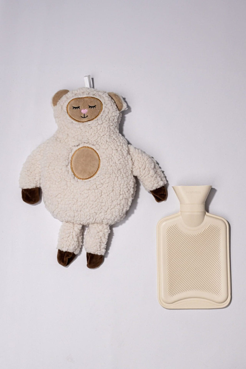1L Sheep Hot Water Bottle with Soft Plush Cover 40cm