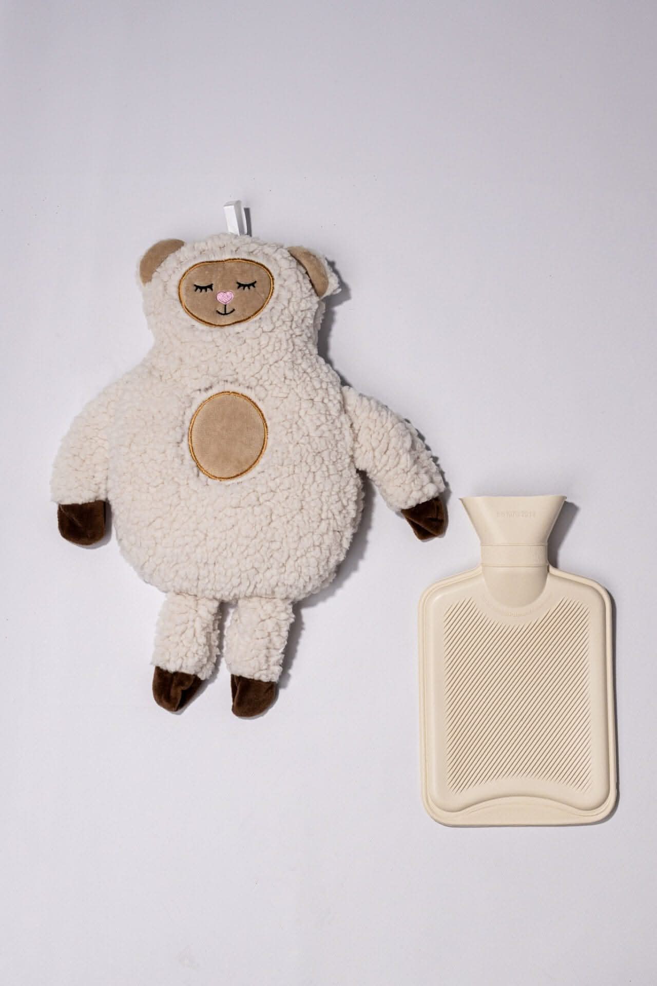 1L Sheep Hot Water Bottle with Soft Plush Cover 40cm