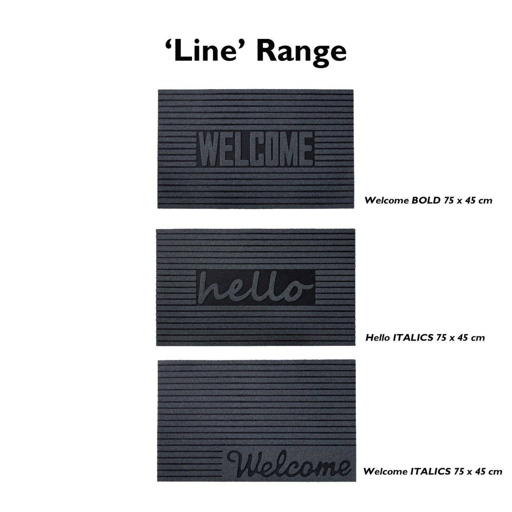 Eco-Friendly "Welcome/Hello" Door Mat - Grey