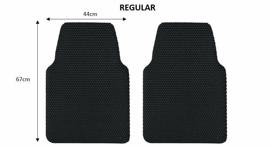 Universal Hex Dirt Catcher Anti-Slip Car Floor Mats 2pc Front Set - Regular