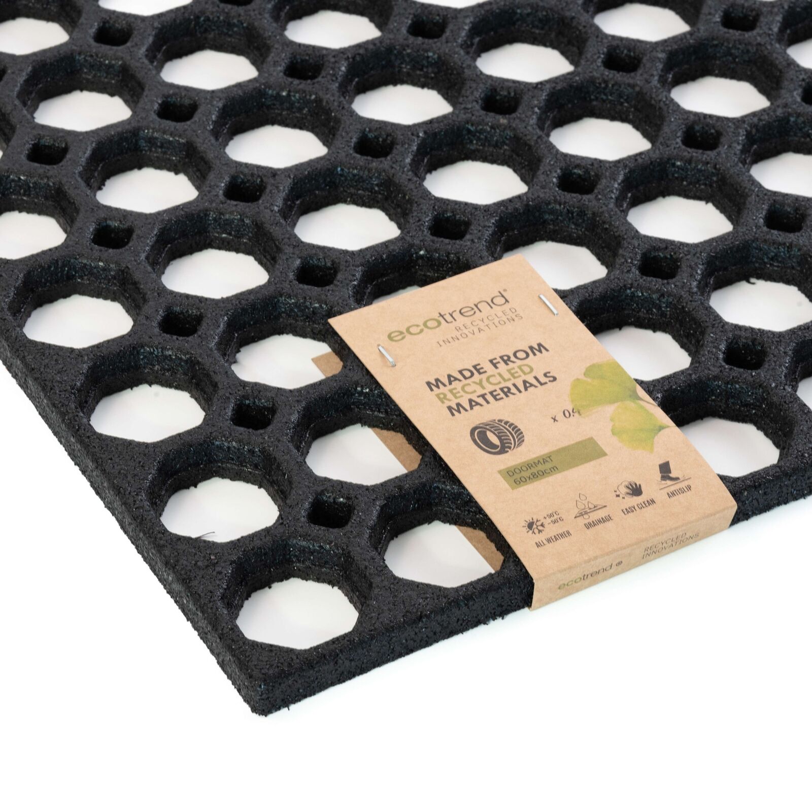 Honeycomb Style Recycled Rubber Eco Doormat