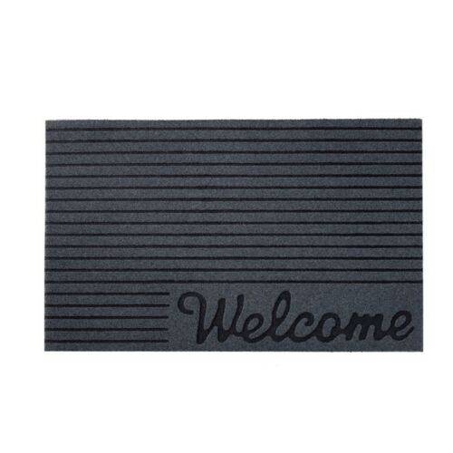 Eco-Friendly "Welcome/Hello" Door Mat - Grey Welcome Mat Italics