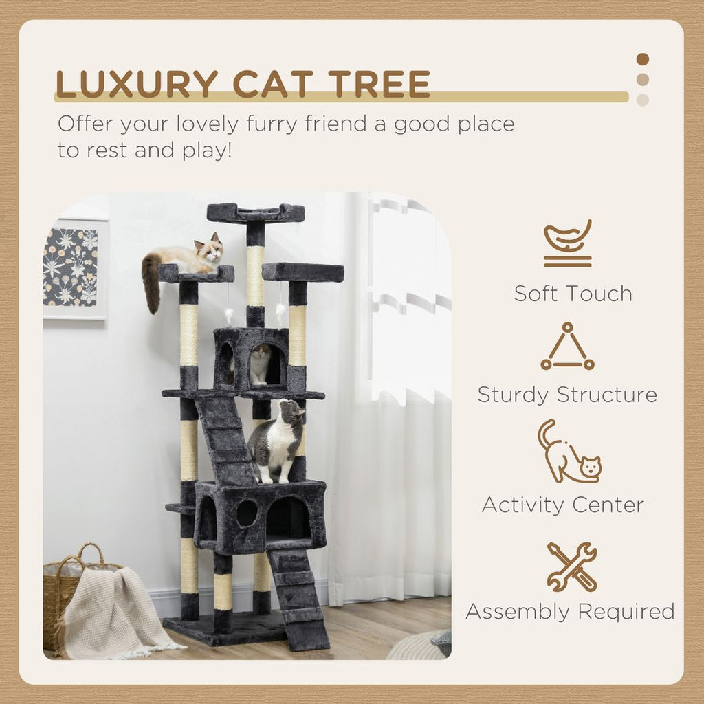 Cat Tree Scratcher Activity Centre, Condo Scratching Post Toy Bed